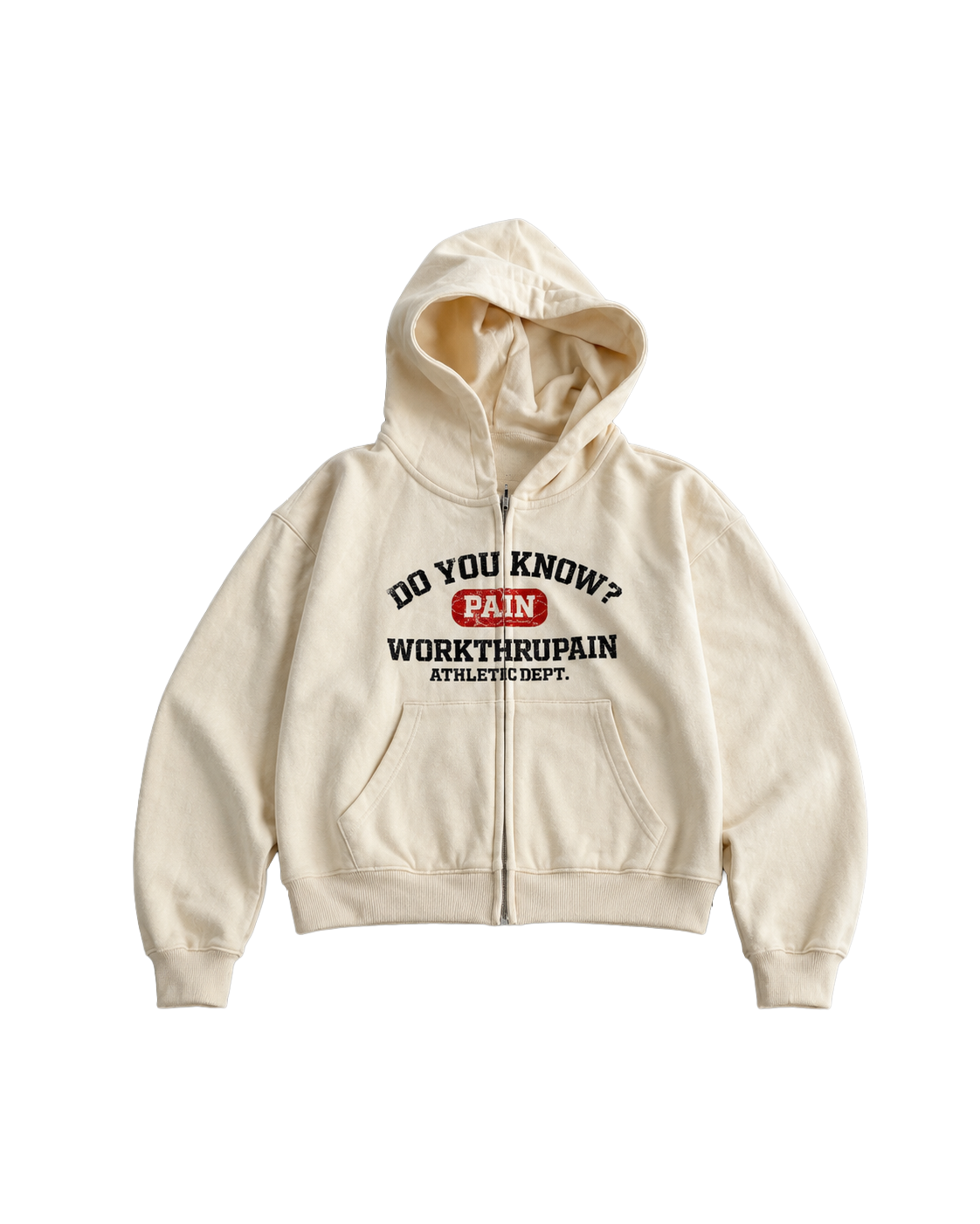 CREAM Do You Know Pain Zip-Up Hoodie
